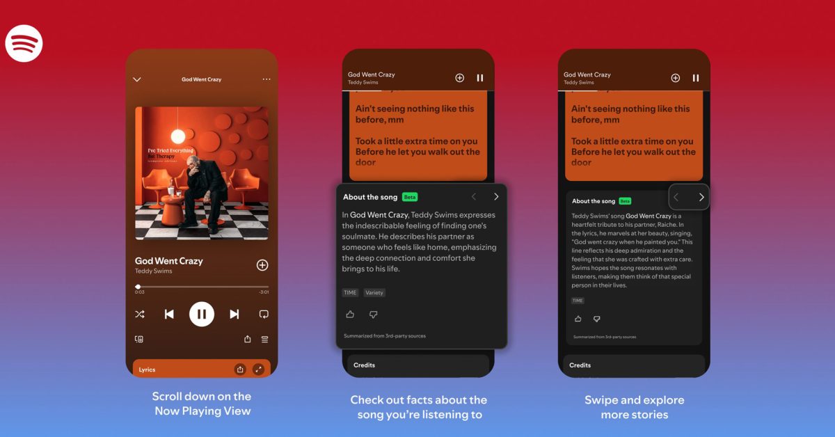New Spotify experiment tells the backstory of the songs you’re listening to