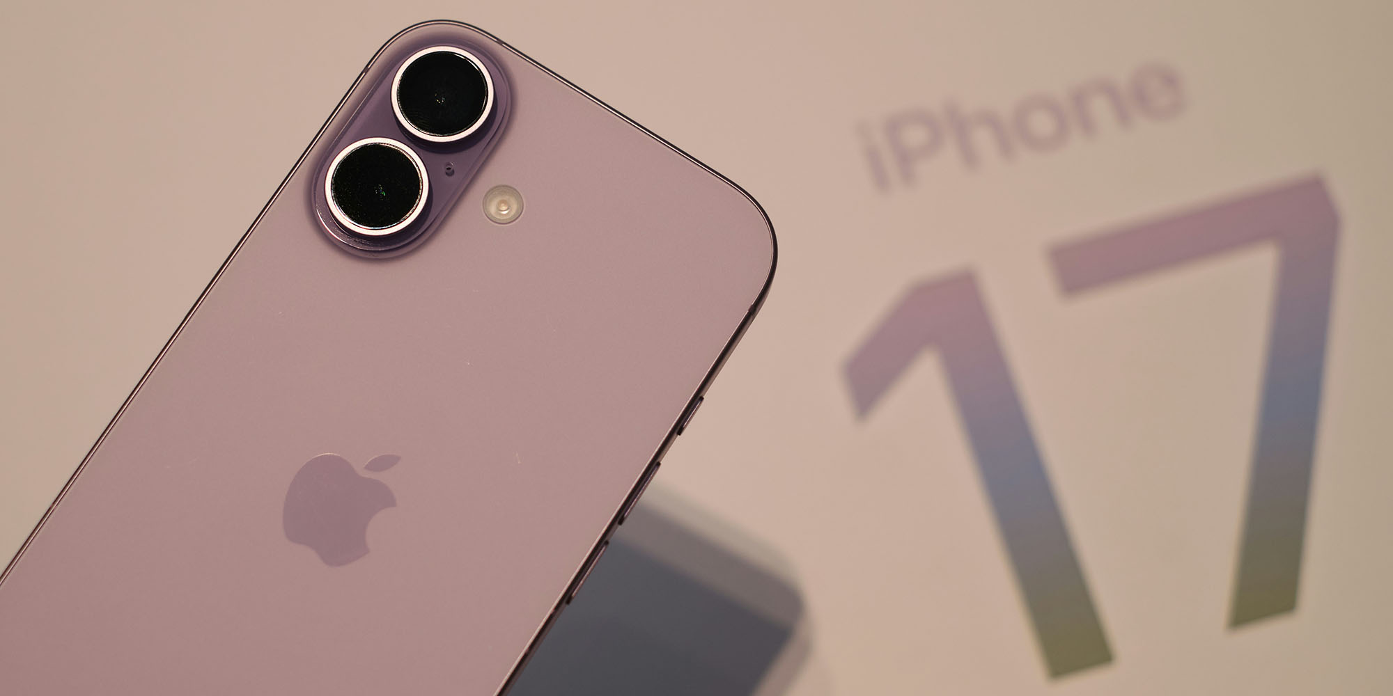 Base model iPhone 17 shown