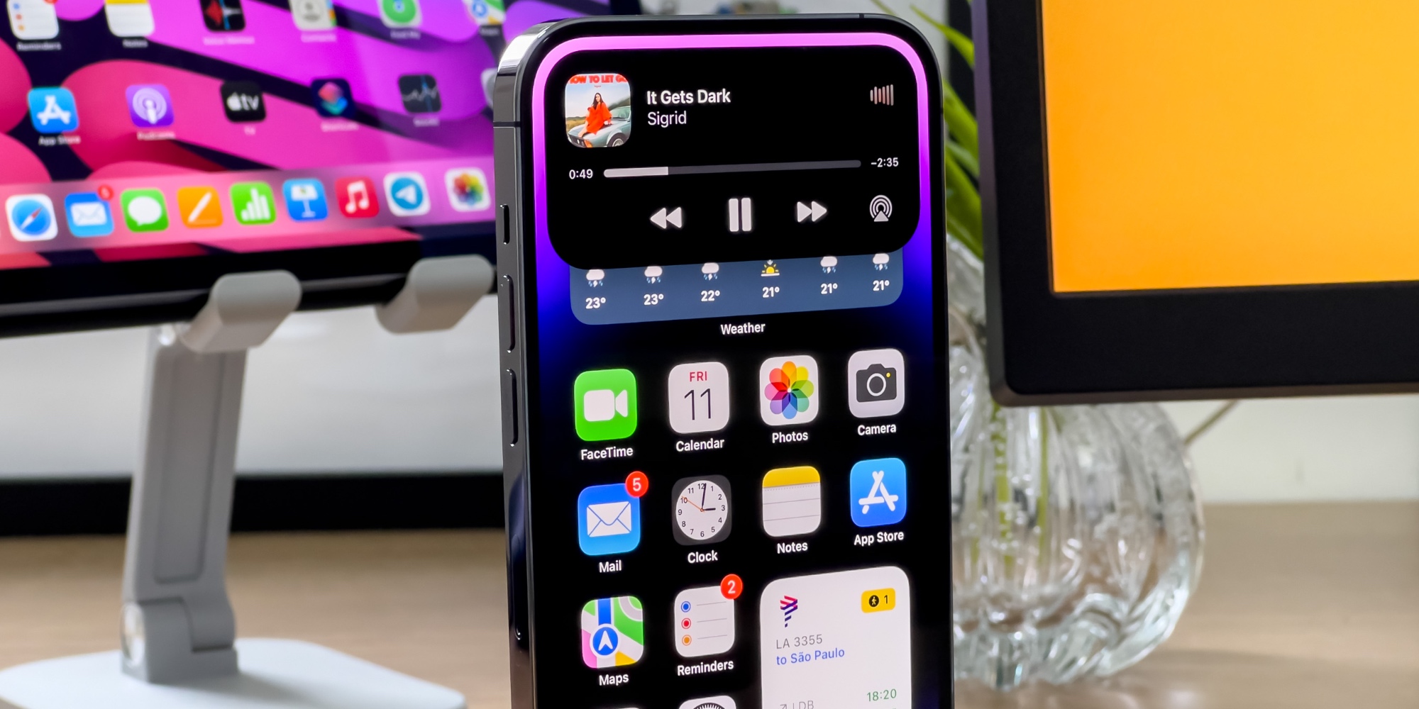 Dynamic Island sur iPhone