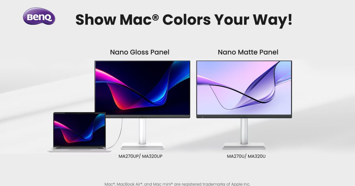 BenQ MA monitors display colors to match your MacBook screen – and you can win one