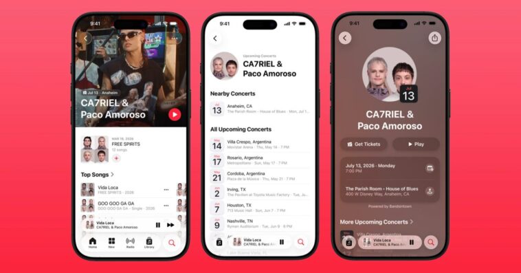 Apple Music : suivez les concerts de vos artistes préférés en toute simplicité 1 Apple Music now helps you keep up with concerts from your favorite artists