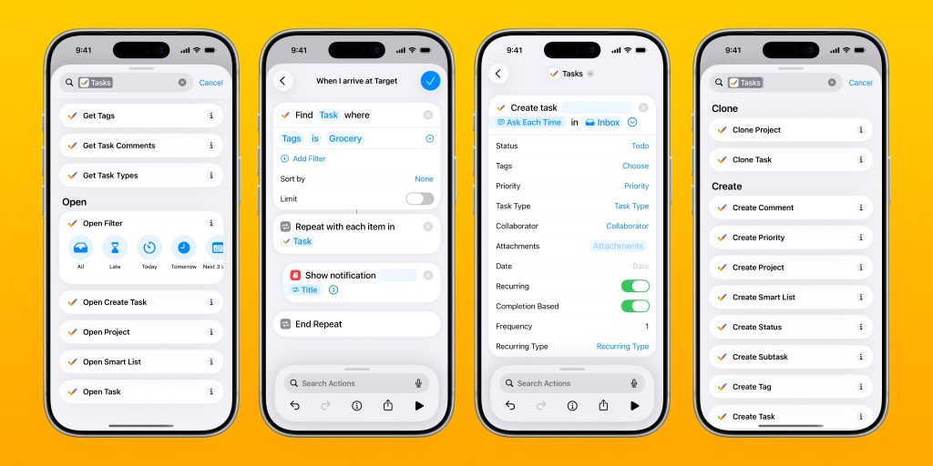 Indie App : ‘Tasks’ améliore son interface et ajoute 50+ nouvelles intentions d'applications 2 Indie App ‘Tasks ameliore son interface et ajoute 50