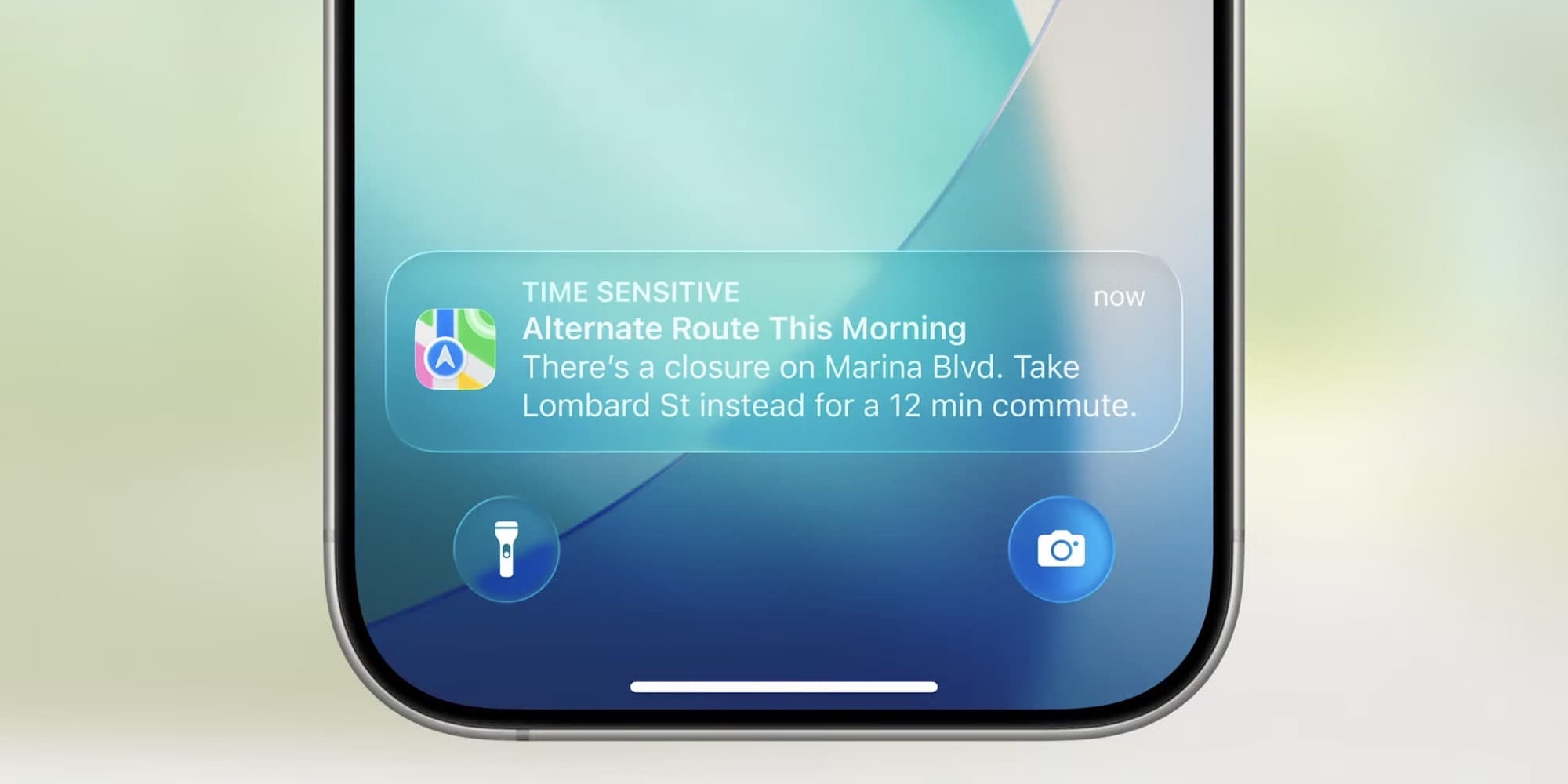 Notifications de trajet dans Apple Maps