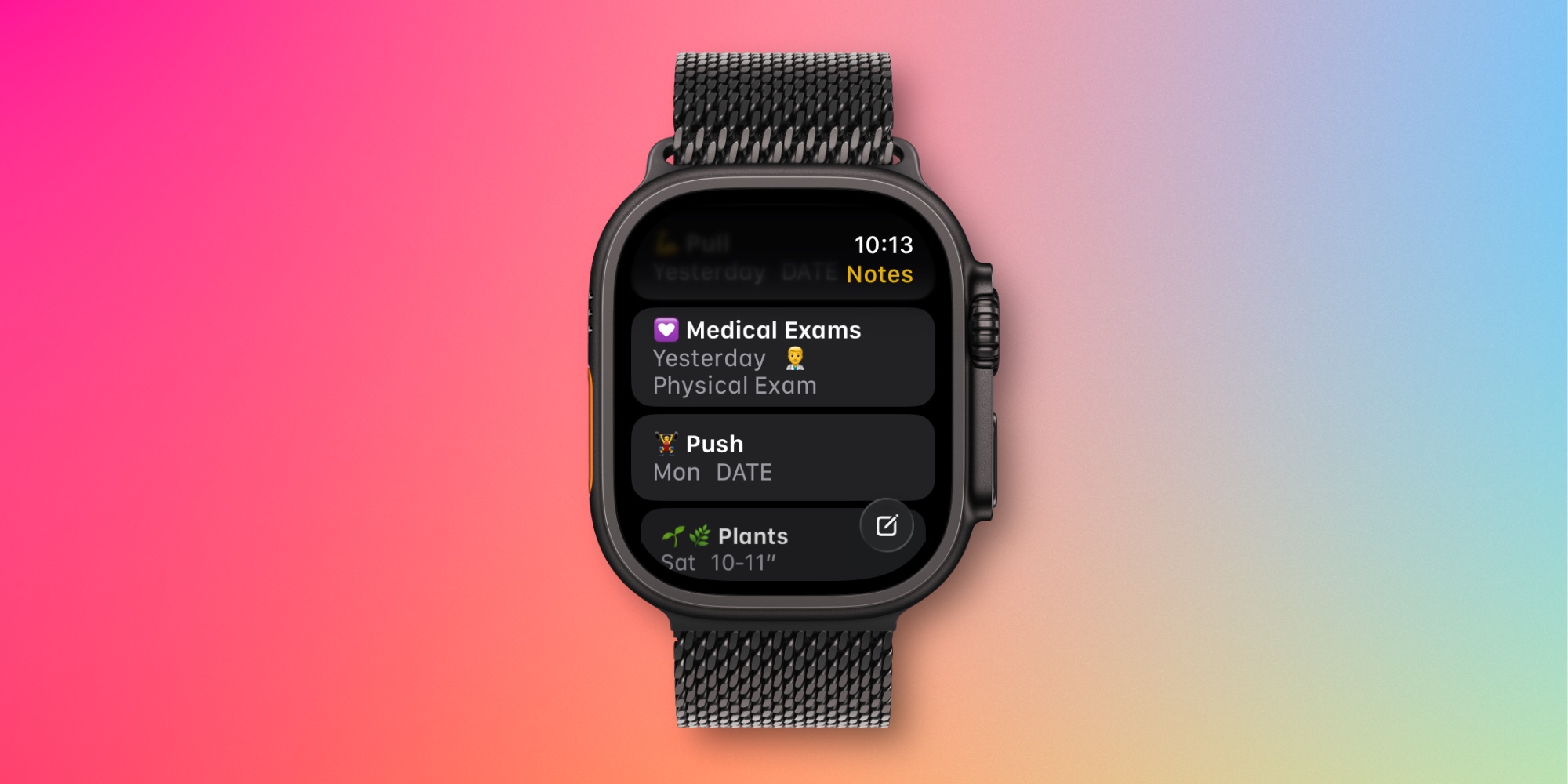 1777474849 448 watchOS 26 Lajout de lapplication Notes sur Apple Watch