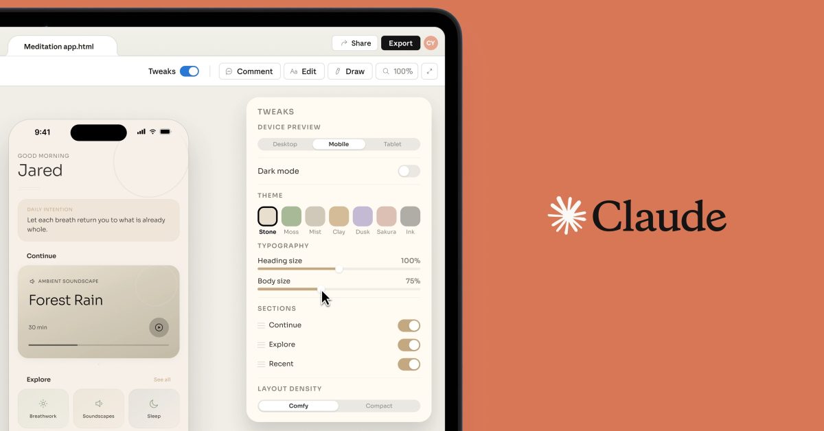 Anthropic launches Claude Design for Mac following Opus 4.7 model upgrade