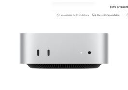 The base model $599 Mac mini is now completely out of stock