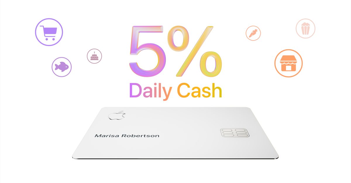 Limited-time Apple Card sign up bonus offers users boosted 5% cash back on groceries