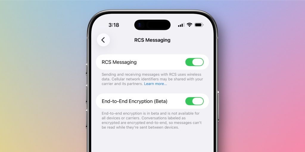 Chiffrement RCS sur iOS 26.5