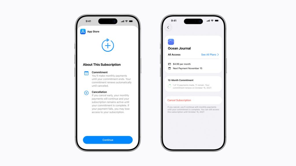 Options de paiement sur l'App Store