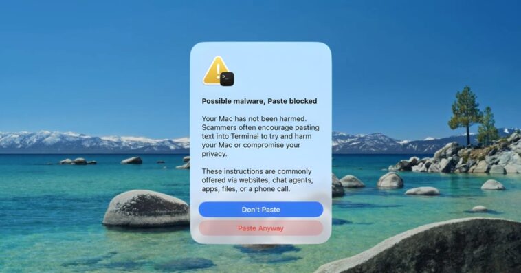 Apple explique pourquoi macOS pourrait bloquer votre invite de commande Terminal 1 Apple reveals why macOS might block your Terminal prompt
