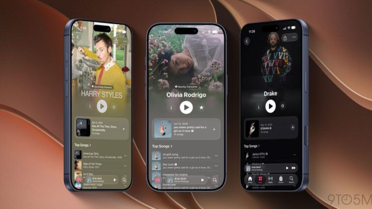 Apple Music sur iOS 27 : de nouveaux changements de design dans deux domaines clés 2 Apple Music in iOS 27 introduces new design changes in two key areas