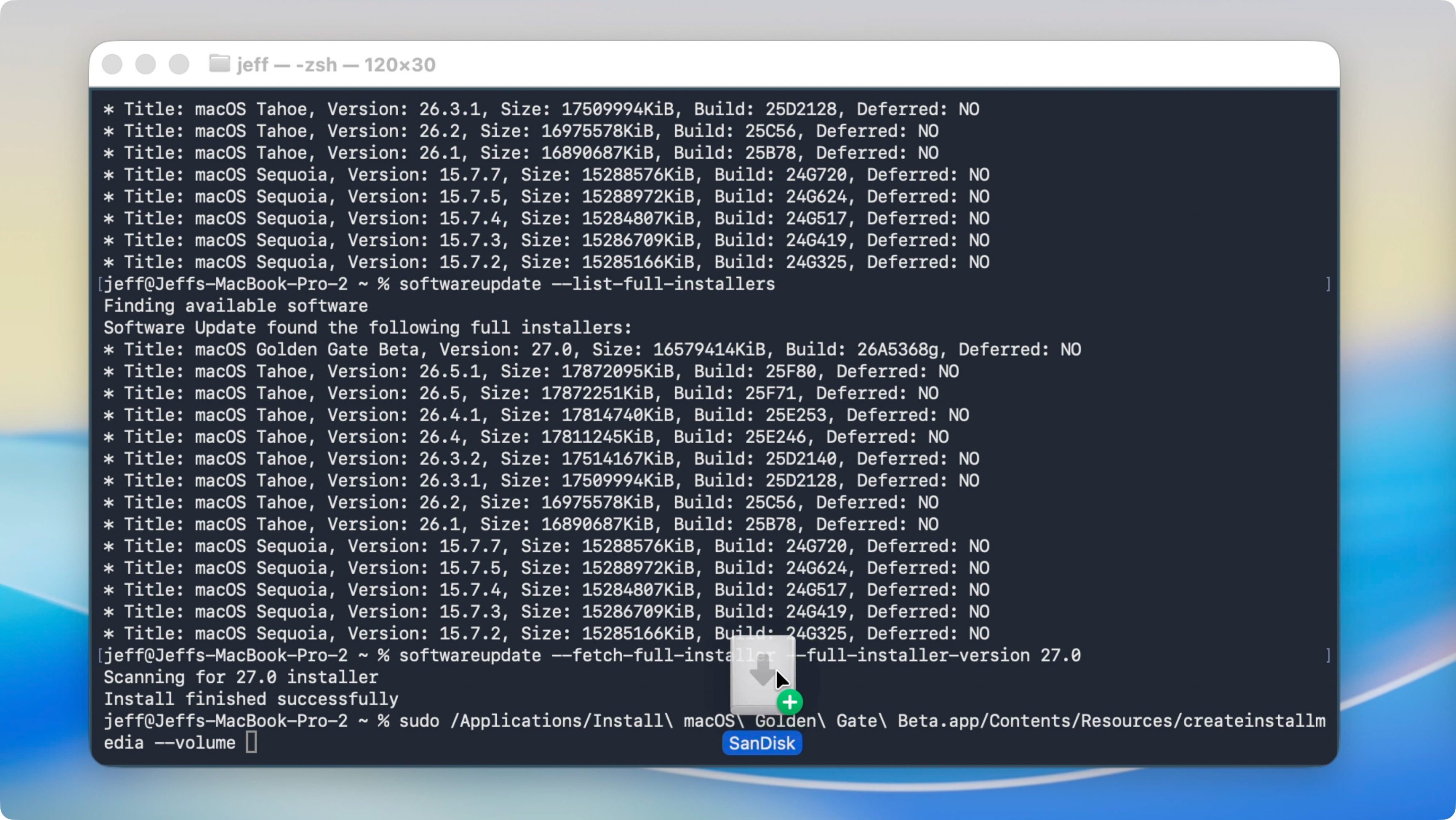 1782653146 230 Creer une cle USB dinstallation macOS Golden Gate mode
