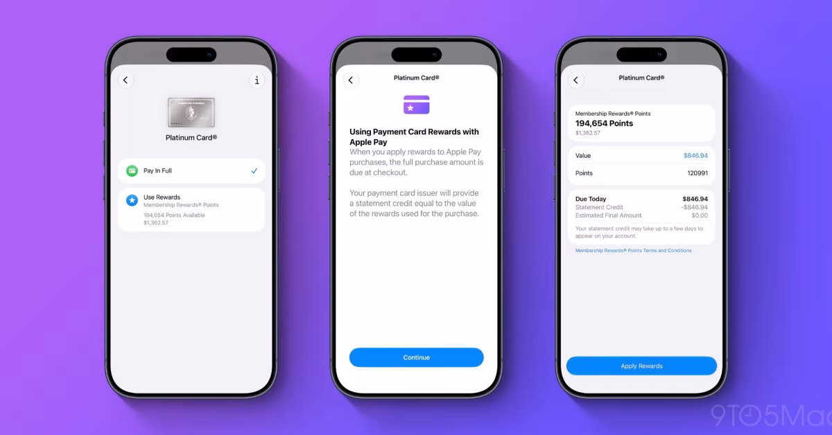 Apple Pay : Payez maintenant avec des points American Express 53 Apple Pay now lets you pay using American Express points