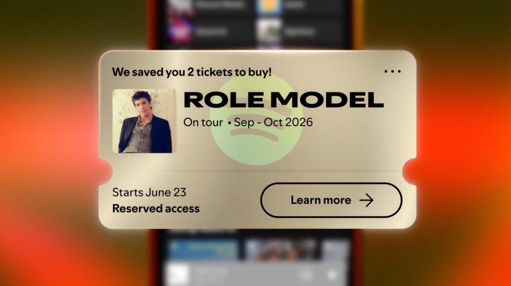 Spotify lance un système de réservation de billets aux États-Unis pour les superfans d'artistes 2 Spotify lance un systeme de reservation de billets aux Etats Unis