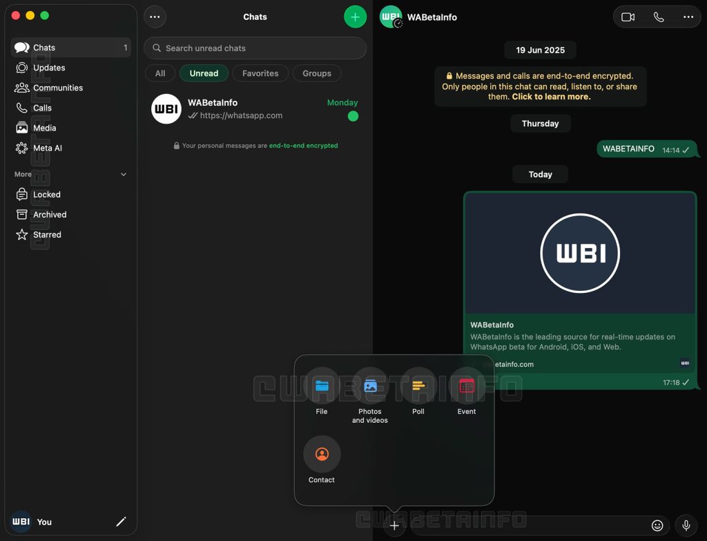 WhatsApp : Une nouvelle fonctionnalité Liquid Glass arrive sur son app Mac 2 WhatsApp Une nouvelle fonctionnalite Liquid Glass arrive sur son
