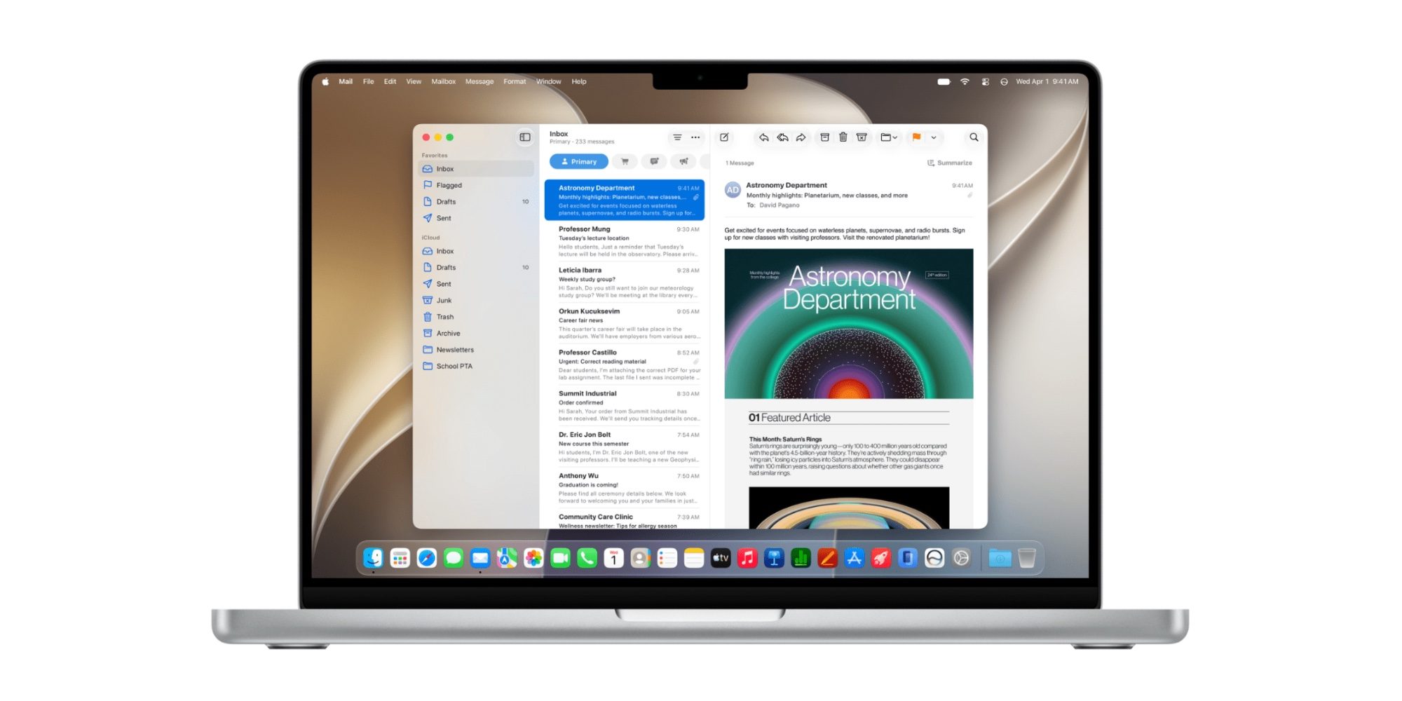Fonction Swipe pour rafraîchir dans macOS