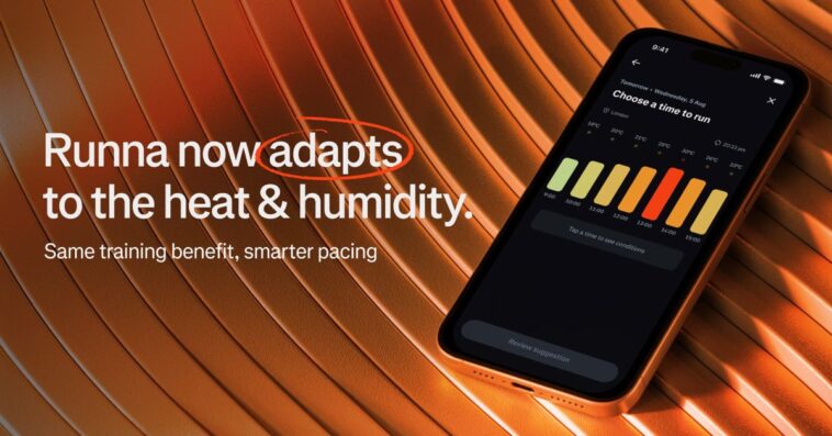Runna : adaptation automatique des rythmes d'entraînement selon chaleur et humidité 1 Runna now automatically adapts training paces based on heat and humidity