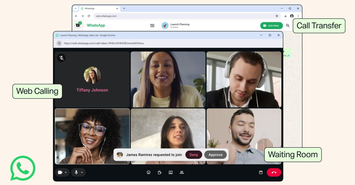 WhatsApp Web rolls out audio and video calling, with call transfer support