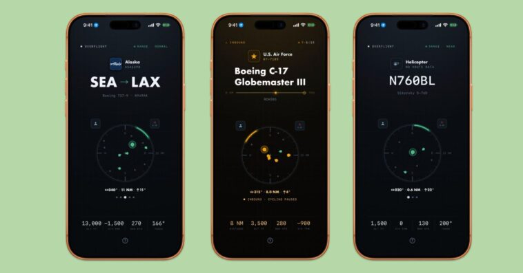 Spotlight Indie : 'Overflight' vous permet de voir les avions au-dessus de vous 1 Indie App Spotlight: ‘Overflight’ lets you glance at what planes are flying above you