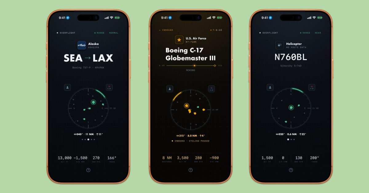 Indie App Spotlight: ‘Overflight’ lets you glance at what planes are flying above you