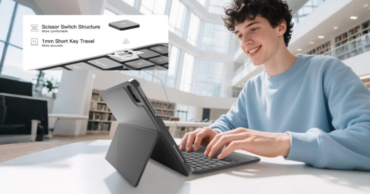 Ce clavier pour iPad, un accessoire essentiel de notre sélection Back to School 1 This iPad keyboard case is the perfect addition to our Back to School tech roundup