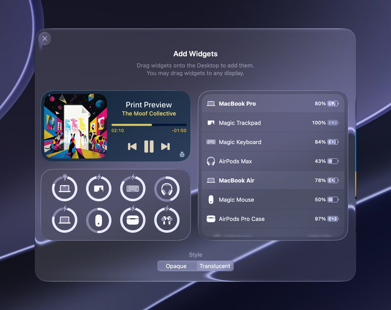 1786987523 725 AirBuddy 3 Nouveau Action HUD widgets Now Playing et