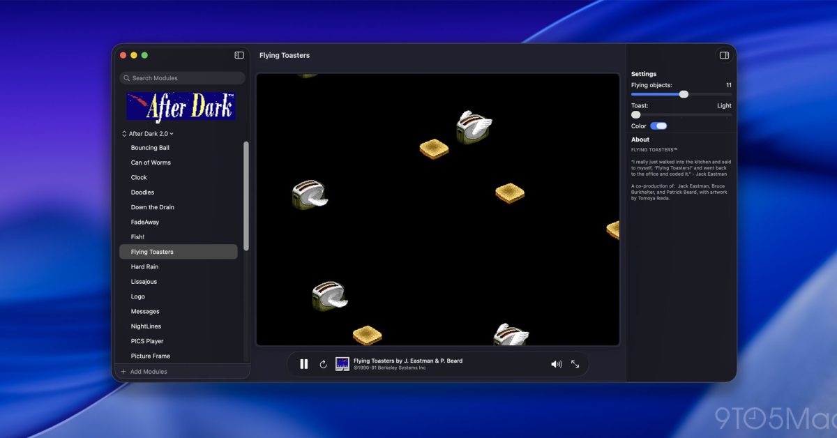 Afterglow brings classic After Dark screen savers to modern Macs