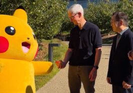 Tim Cook et John Ternus accueillent Pikachu et le PDG de Pokémon à Apple Park 5 Tim Cook and John Ternus host Pikachu and The Pokémon Company CEO at Apple Park