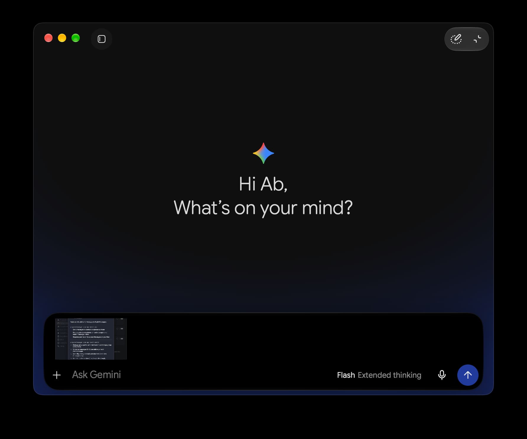 Menu Finder de Gemini