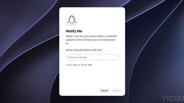 macOS 27 : Utilisez la nouvelle fonction 'Notify Me' de Safari facilement 2 macOS 27: How to use the new ‘Notify Me’ feature in Safari