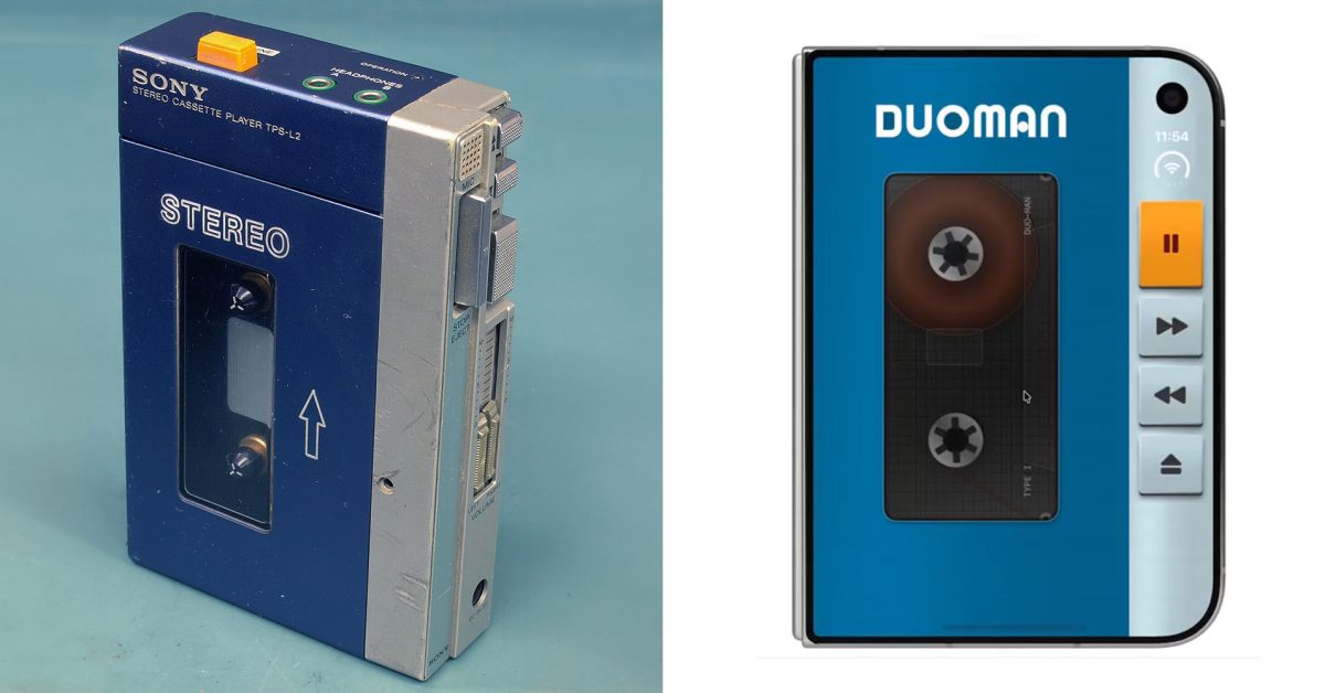 Duo-Man turns your 2026 iPhone Duo into a 1980s Sony Walkman