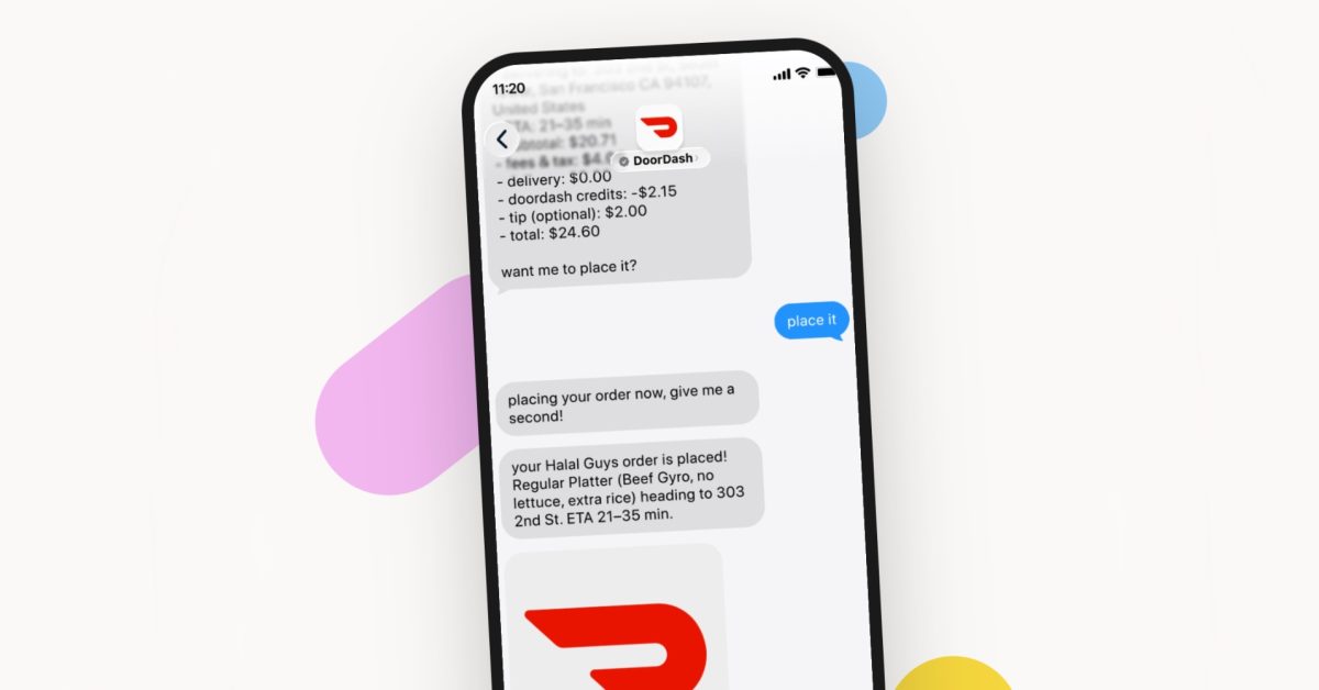 DoorDash permet désormais de commander par SMs via Apple Messages 85 DoorDash now lets you order by text in Apple Messages