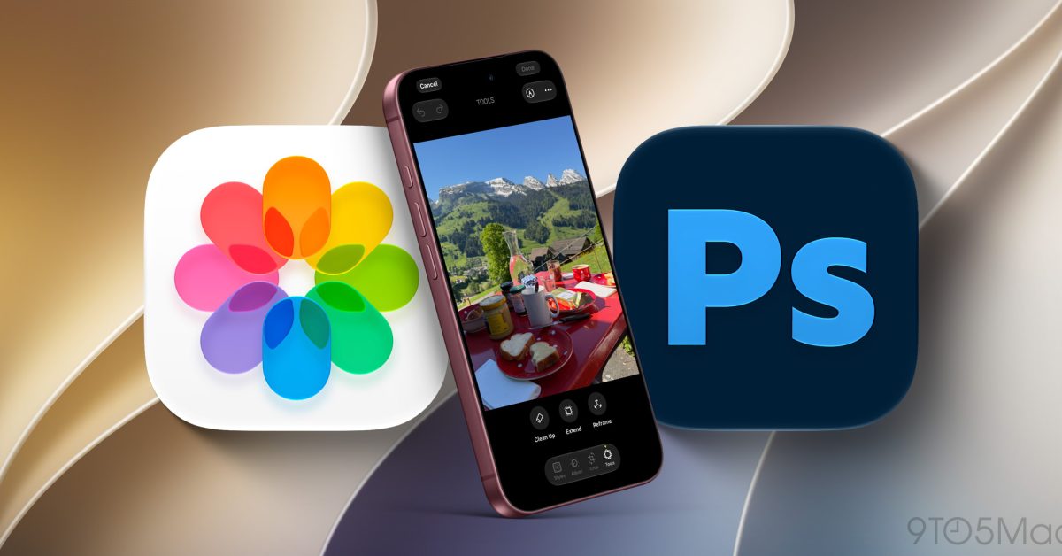 Apple vs. Adobe : Comparaison de l'édition photo IA sur iOS 27 et Photoshop 6 Apple vs. Adobe: How does iOS 27’s AI photo editing compare to Photoshop?
