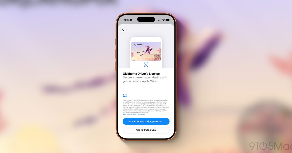 Apple Wallet driver’s license support launches in Oklahoma