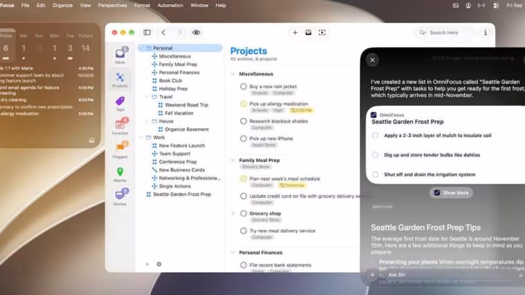 OmniFocus adds Siri AI support as Omni Group updates its apps for iOS 27, macOS 27, more