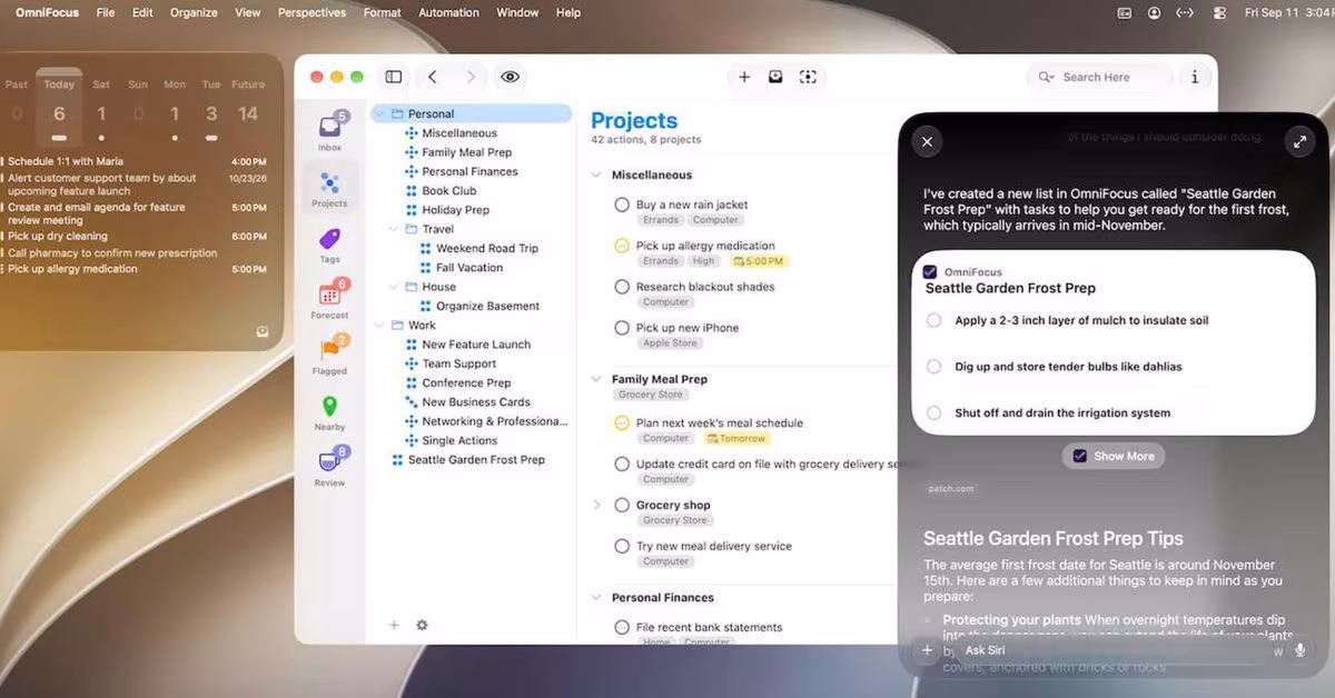 OmniFocus adds Siri AI support as Omni Group updates its apps for iOS 27, macOS 27, more