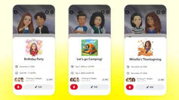 Snap adds social event planning feature with Snapchat Plans
