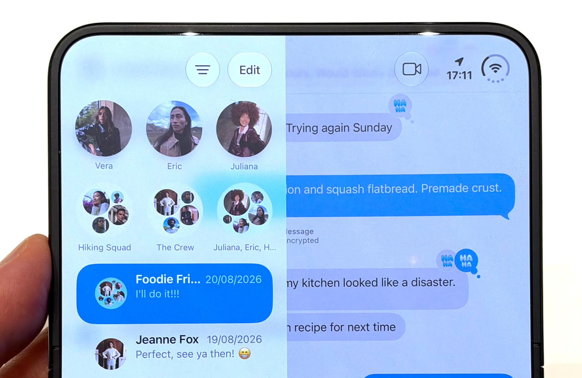 Application Messages sur l'iPhone Duo