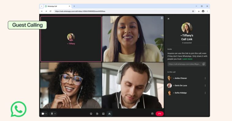 WhatsApp rivalise avec Zoom et Google Meet grâce à l'appel d'invités 1 WhatsApp takes on Zoom and Google Meet with guest calling